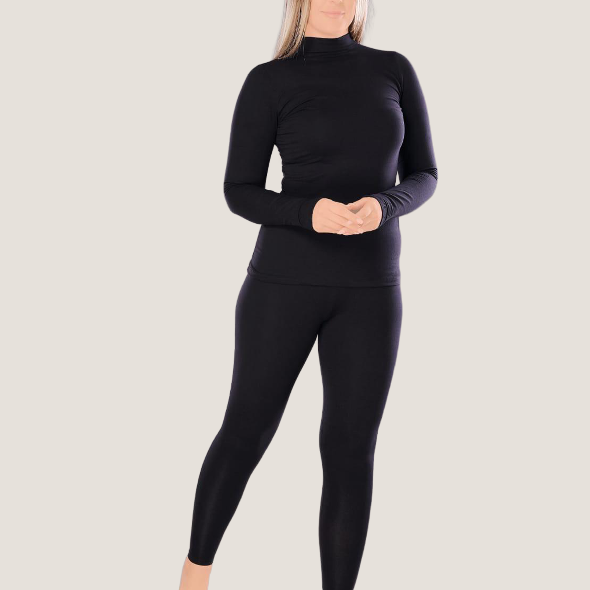 top. L. sleeve high neck