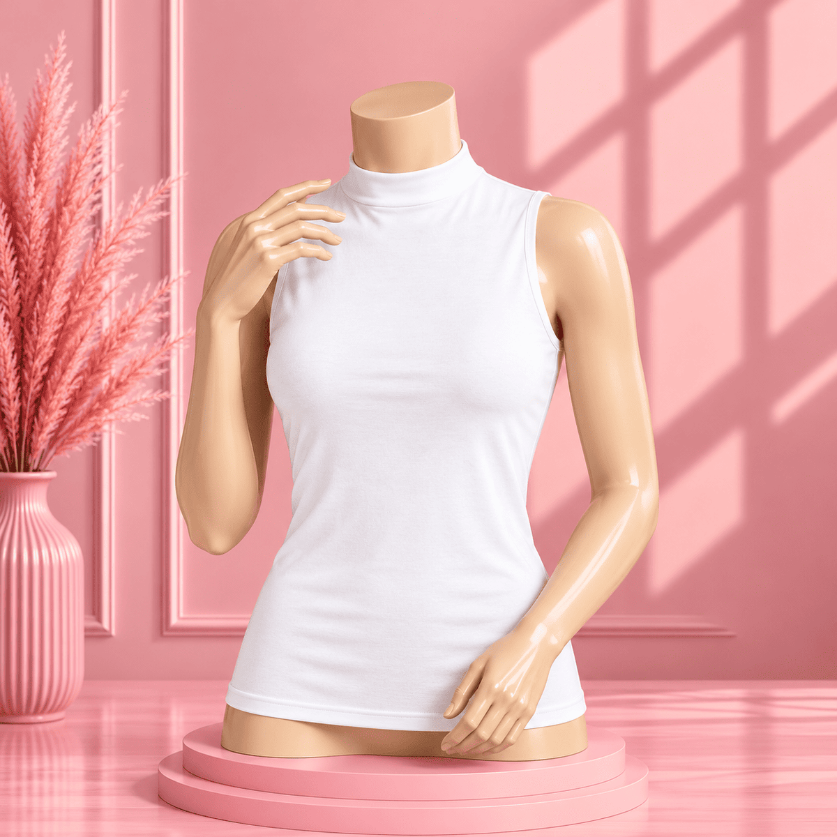 cut top high neck