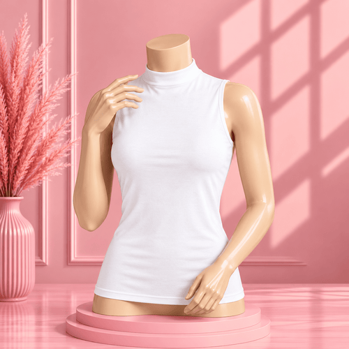 cut top high neck