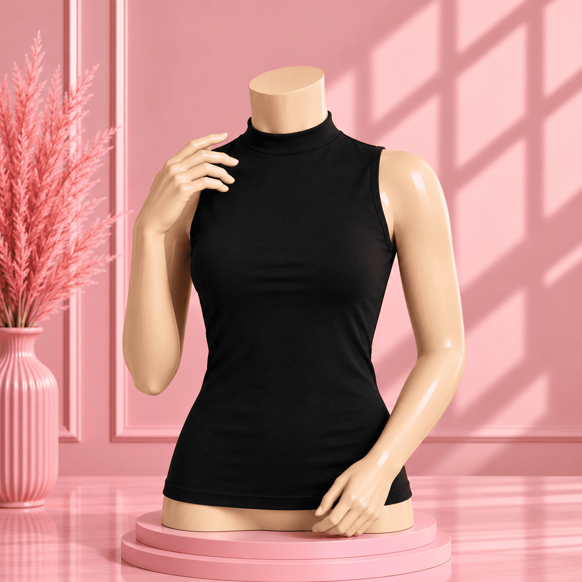 cut top high neck