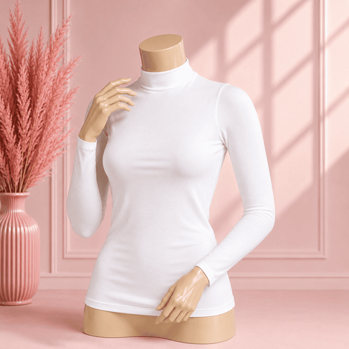 top. L. sleeve high neck